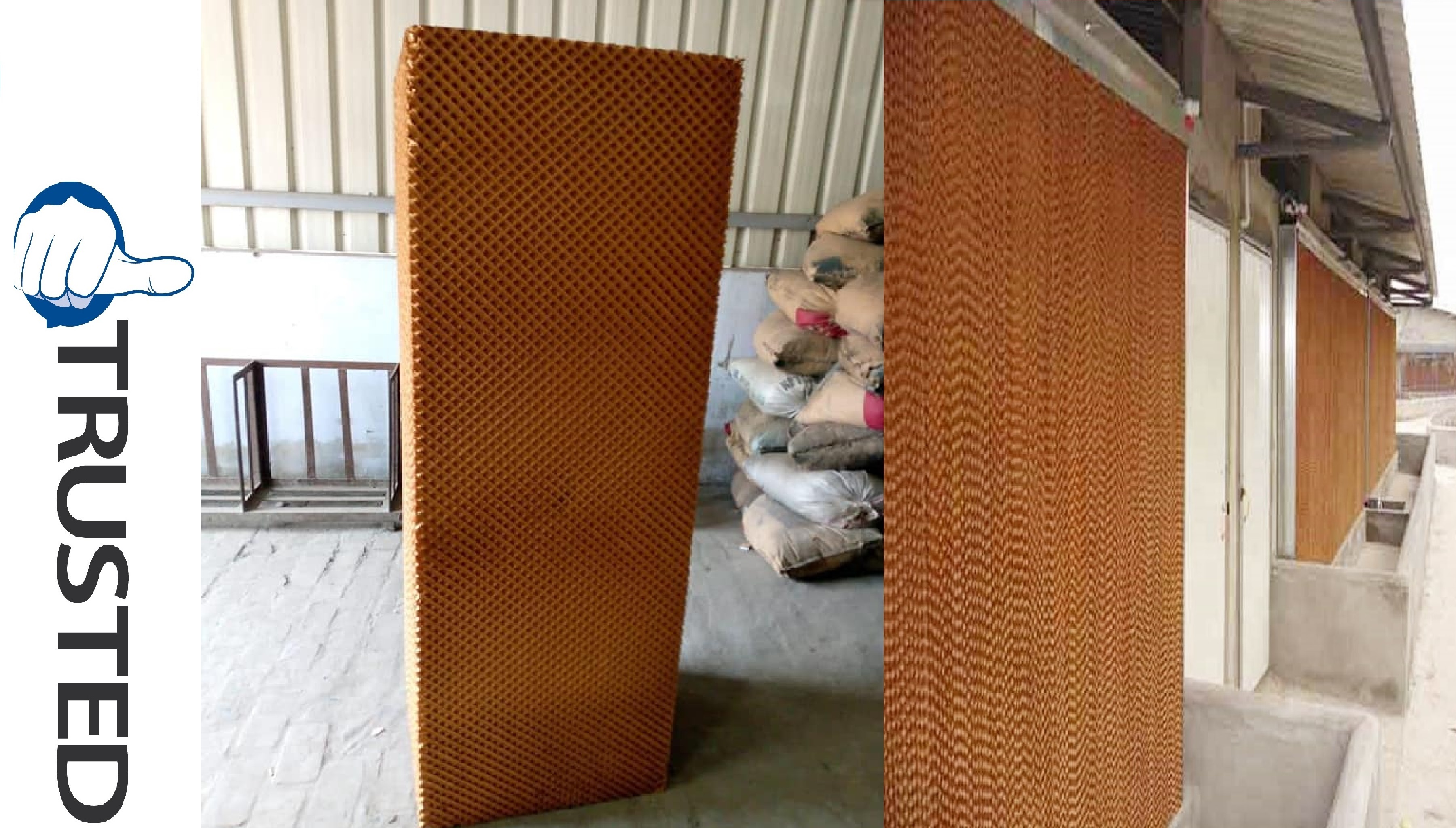 Evaporative Cooling Pad - 600x600x50mm To 1800x600x300mm Sizes, Durable & Economical Solution For Industrial And Commercial Applications