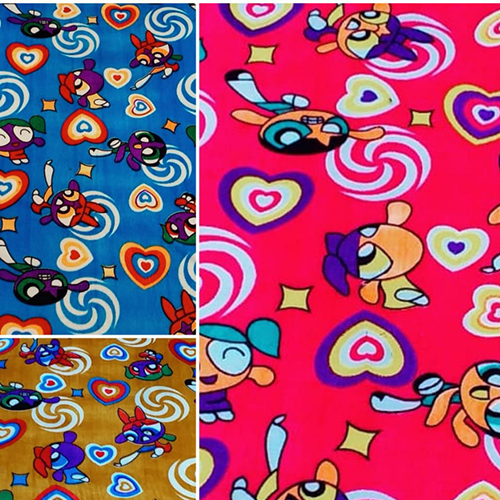 Baby Print Velvet Fabric - Attributes: Washable