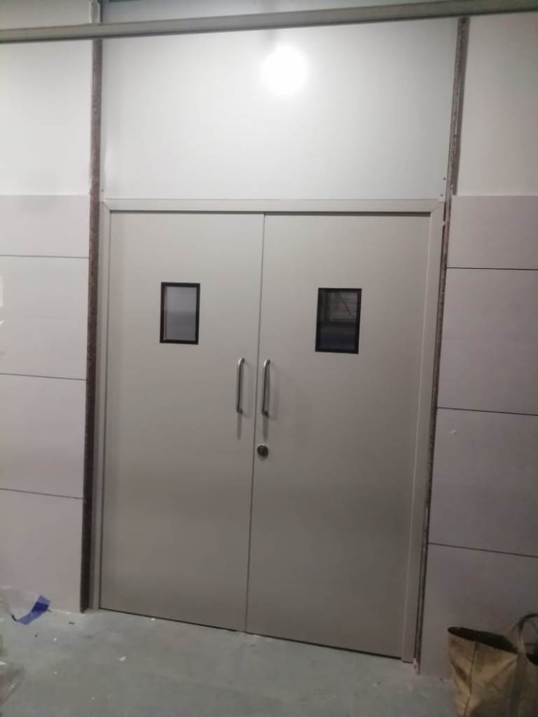 Modular Clean Room Door - Galvanized Iron, Blue / Customised | High Quality, Ideal For Pharmaceutical And Food Processing Industries