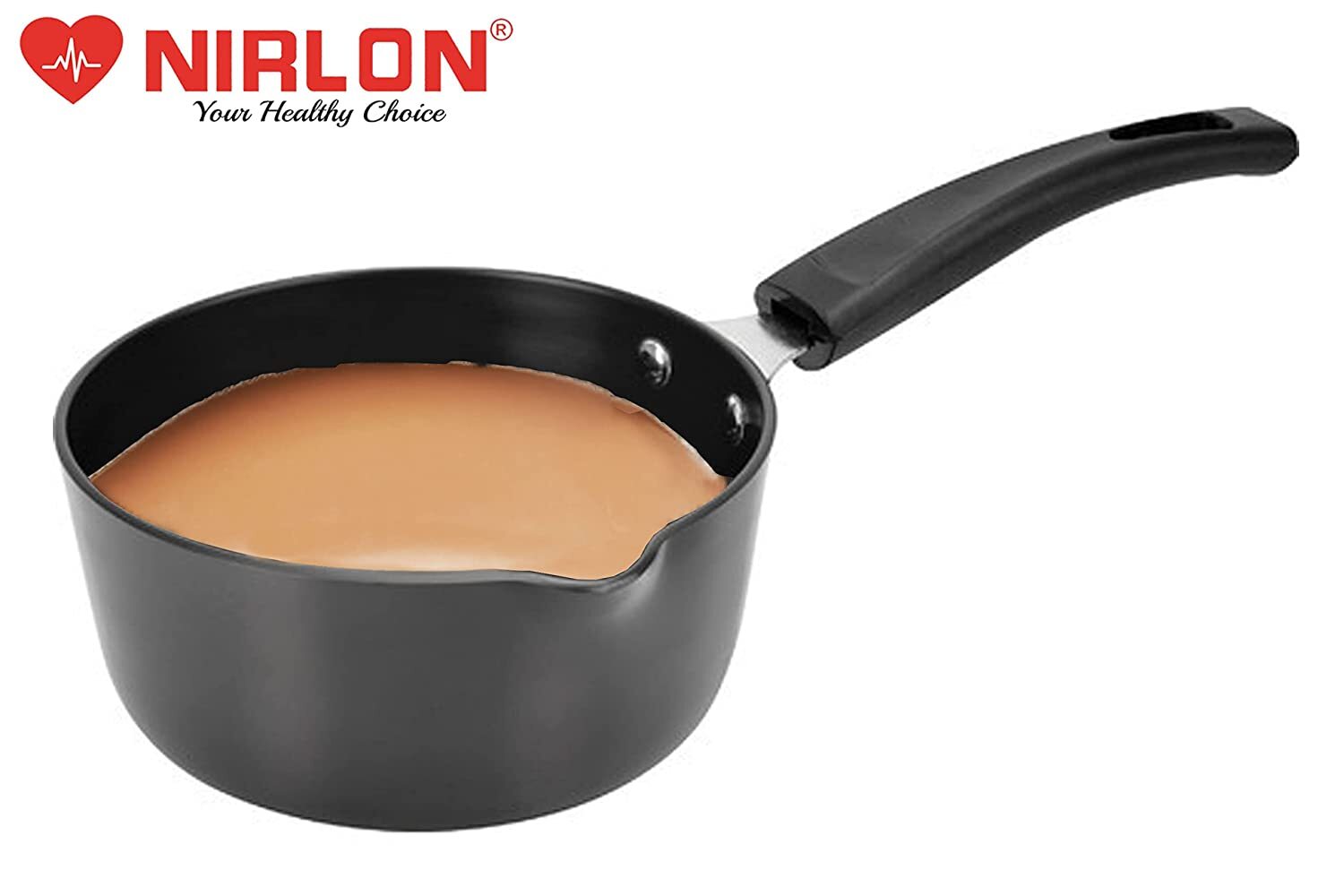 Nirlon Hard Anodized Sauce Pan With Bakelite Handle 1.6 Liter