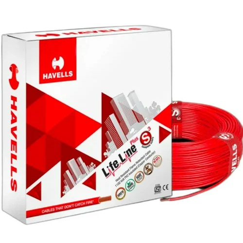 Red Havells 1100V Single Core House Wires