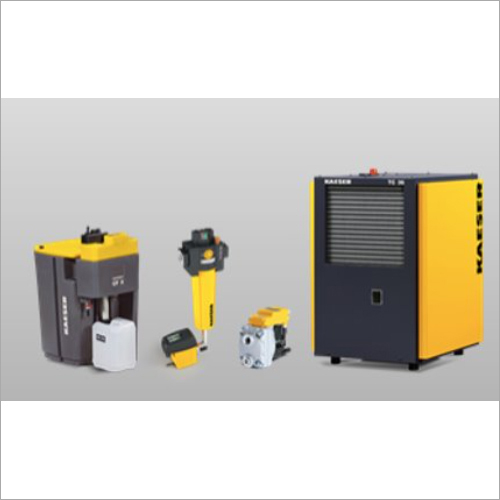 Air Treatment And Condensate Technology - Mild Steel, New Condition | Oil-Less Lubrication, Industrial Usage, Yellow & Gray Finish