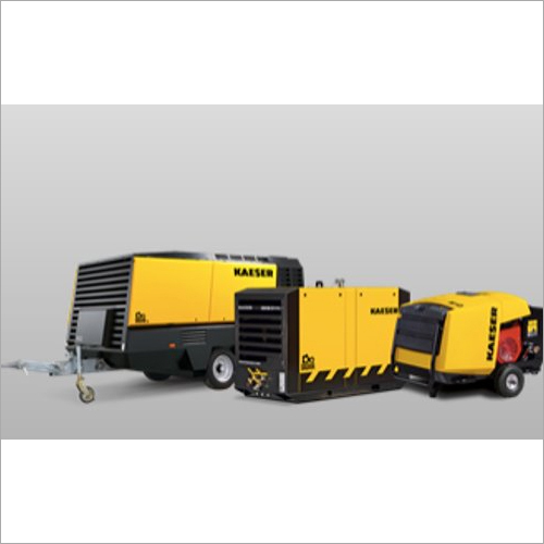 पीला और ग्रे पोर्टेबल कंप्रेसर