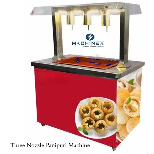 3 Nozzle Pani Puri Water Filling Machine Commercial