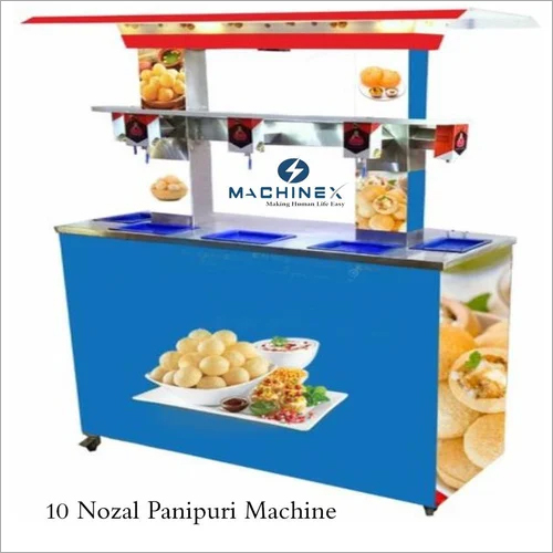 10 नोज़ल पानी पुरी बनाने की मशीन