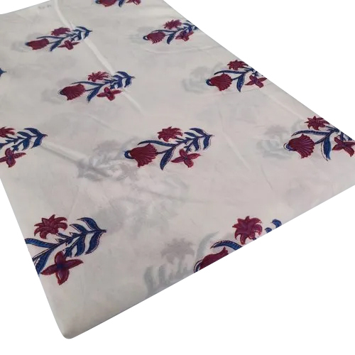 मल्टीकलर हैंड ब्लॉक प्रिंटेड कॉटन फ़ैब्रिक