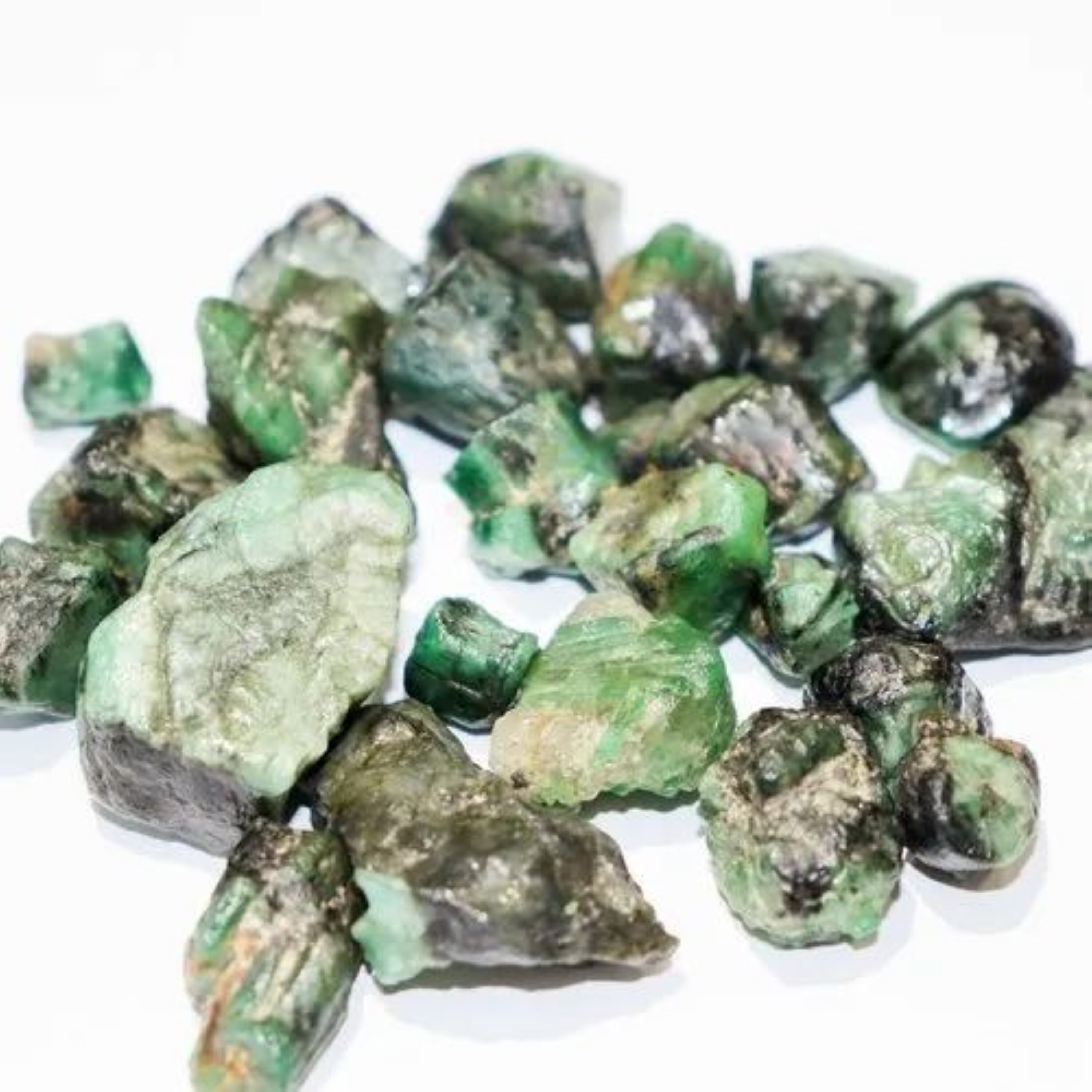 Emerald Stone Rough Gemstone - Color: Green