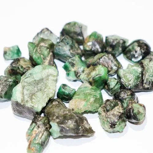 Emerald Stone Rough Gemstone - Color: Green