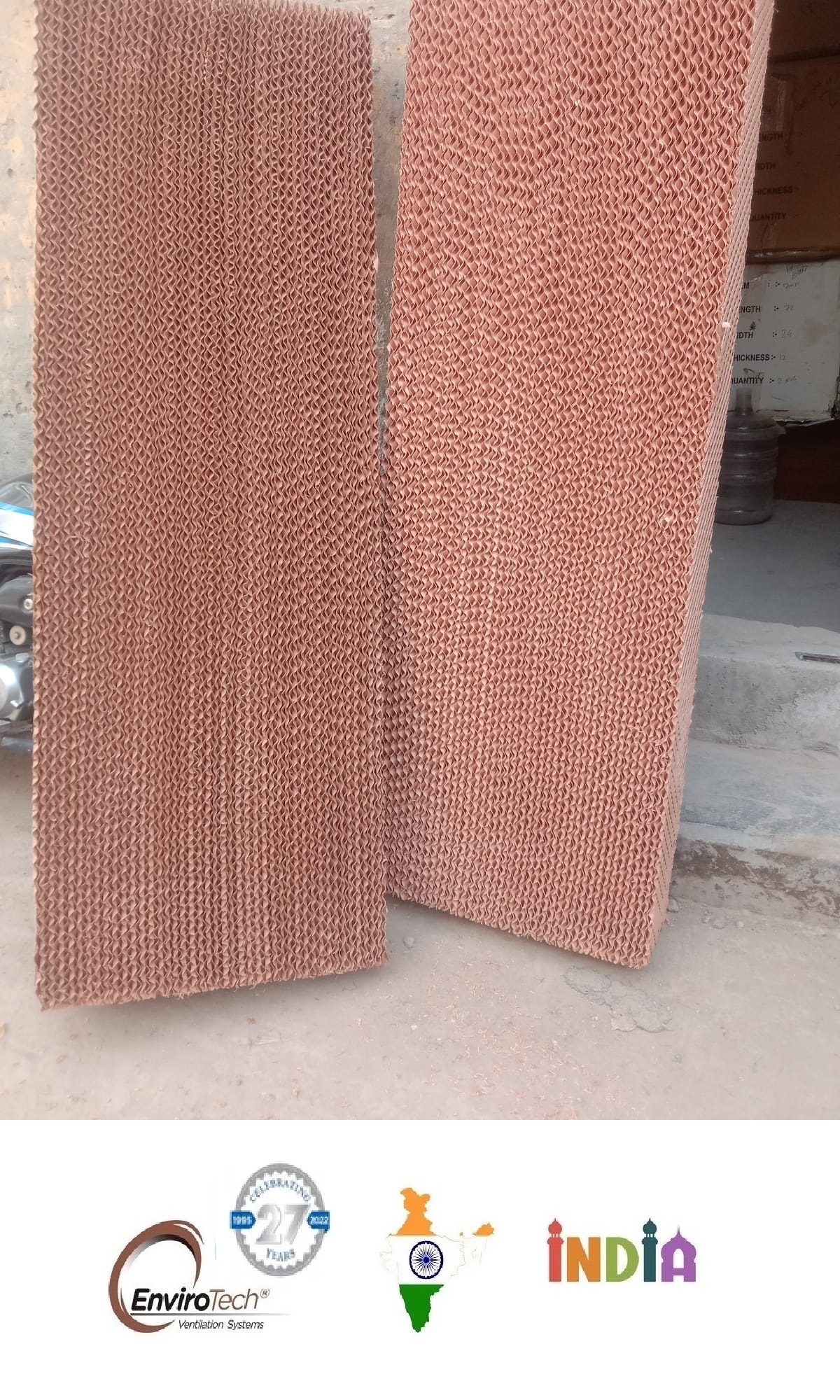 Brown And Green Brown Evaporative Cooling Pad Manufacturer In Ahmedabad Gujarat