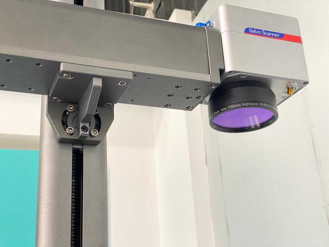 Grey And Blue Ats2020 Fiber Laser Marking Machine Mini Desktop Type