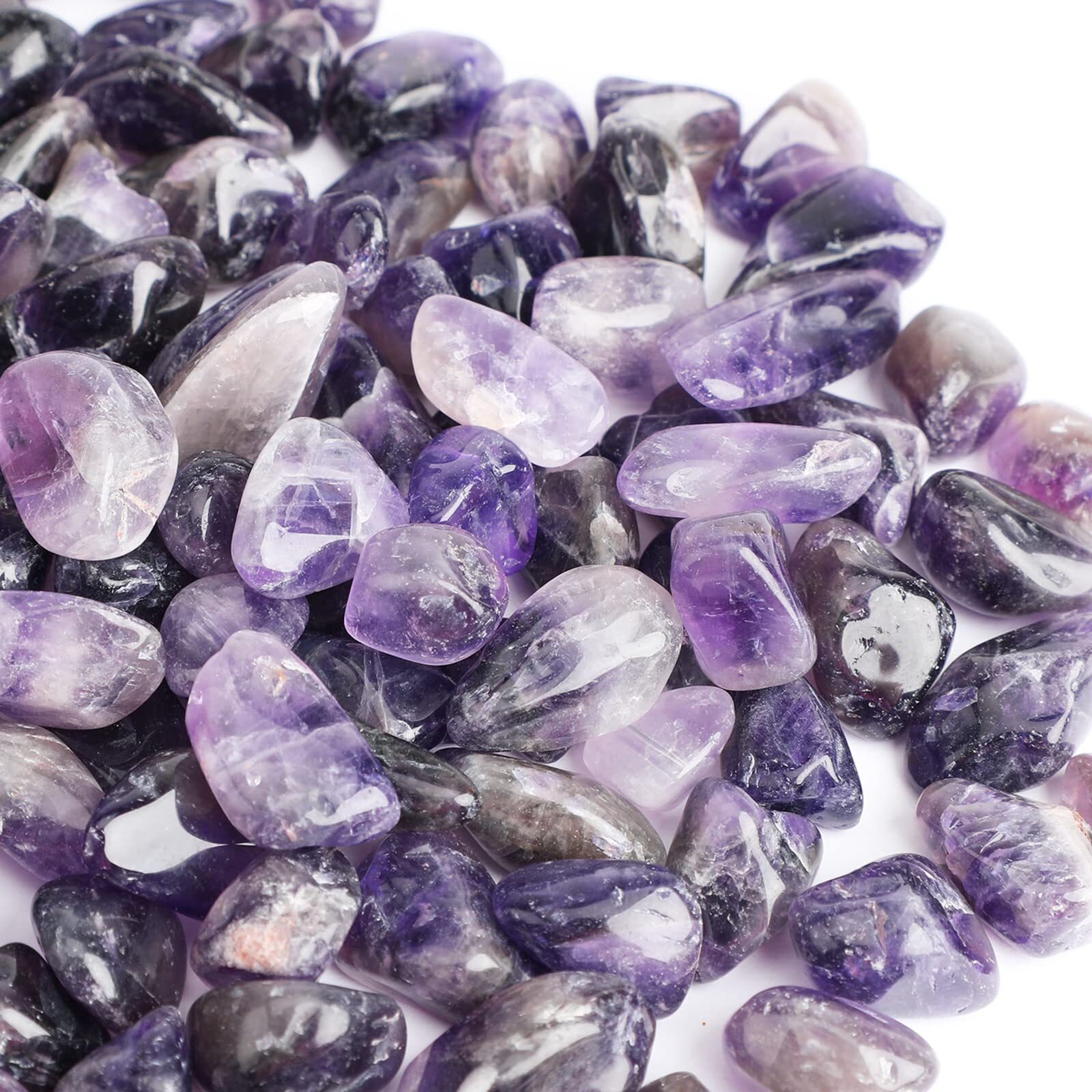 Amethyst Tumbled Gemstone - Natural Amethyst, 10-20 Mm Size, Purple Color, 10 Grams Weight | Ideal For Crafting, Jewelry Making, And Decorative Use