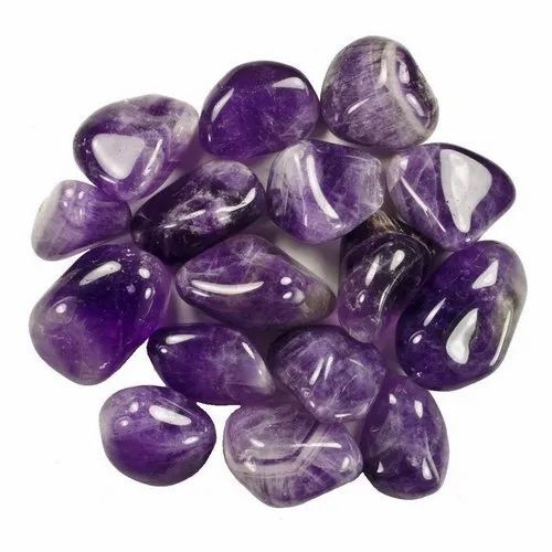 Amethyst Tumbled Gemstone - Natural Amethyst, 10-20 Mm Size, Purple Color, 10 Grams Weight | Ideal For Crafting, Jewelry Making, And Decorative Use