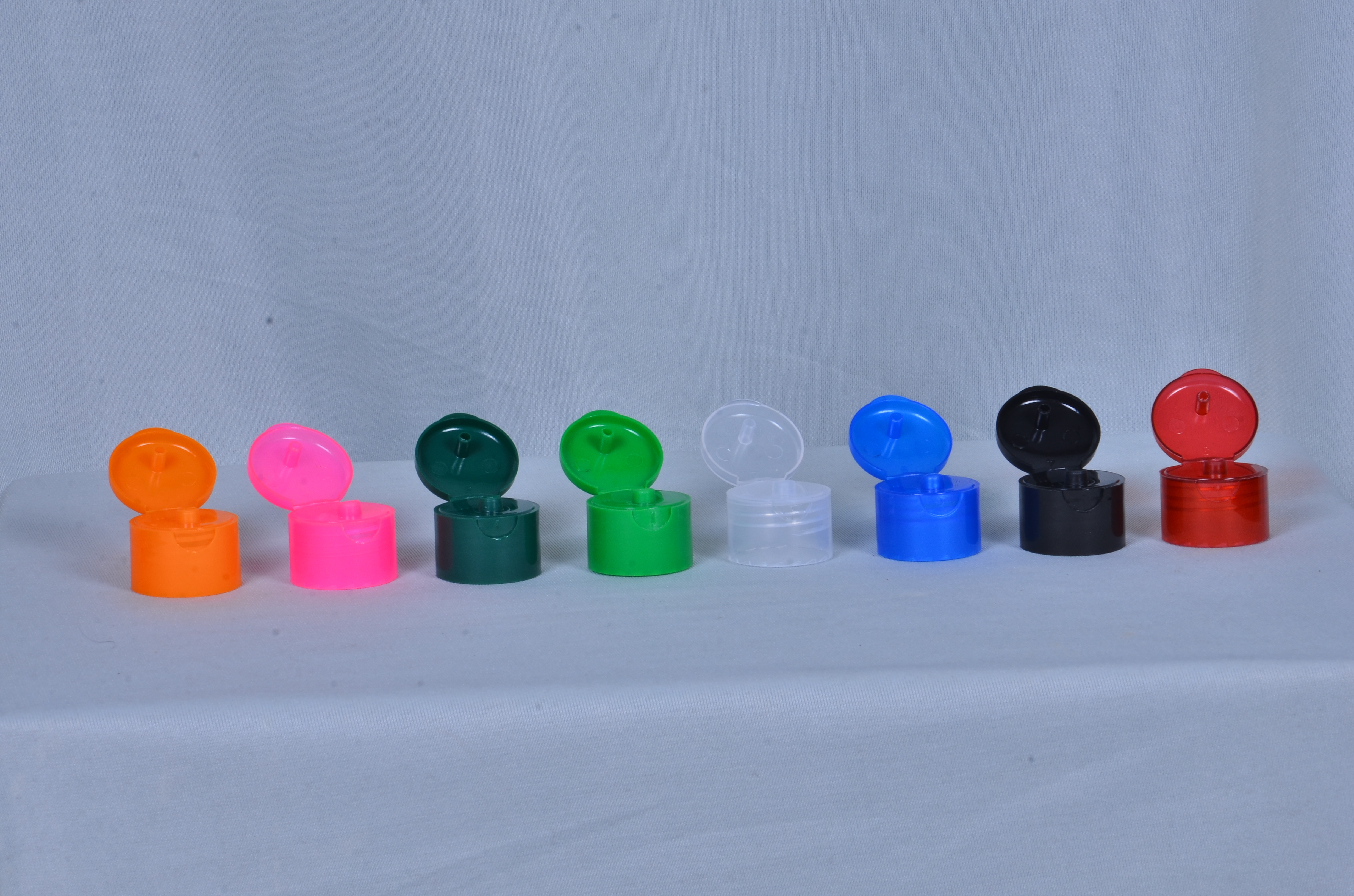 Flip Top Caps - Plastic Material, Customized Size, Various Colors Available | Ideal For Baby Shampoo, Hand Sanitizers, Hair Oil, Essential Oils