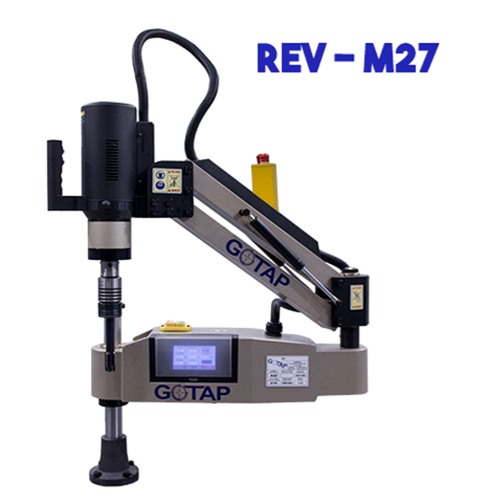 Industrial Electrical Tapping Machine Rev M27 Vertical With 200 Rpm Spindle Speed - Color: Silver