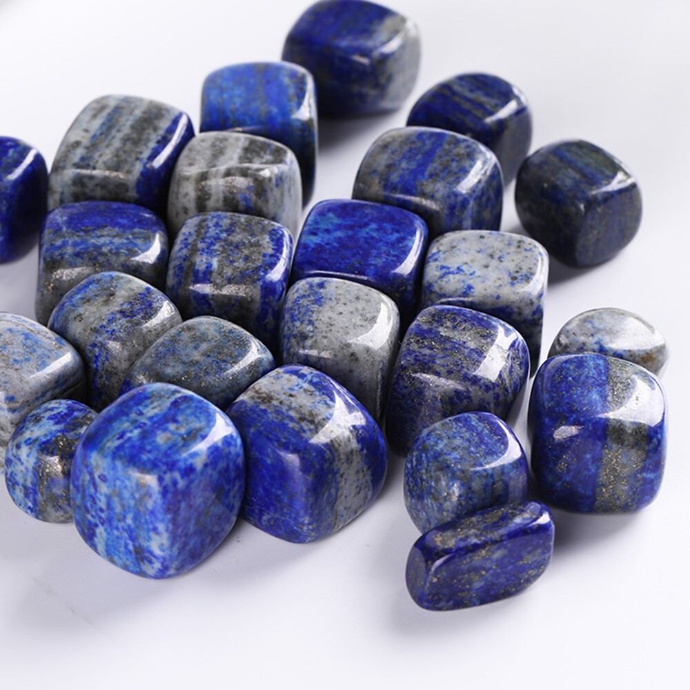 Lapis Lazuli Tumbled Gemstone - Natural, 10-20 Mm Size, Blue Color, 10 Gram Weight | Wholesale Supplier And Exporter