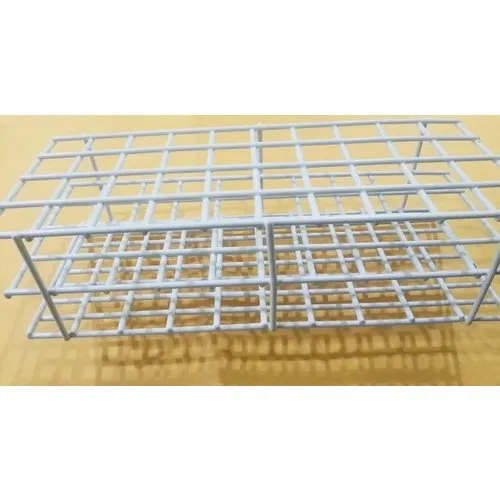 25X150Mm Pvc Coated Test Tube Stand - Color: White