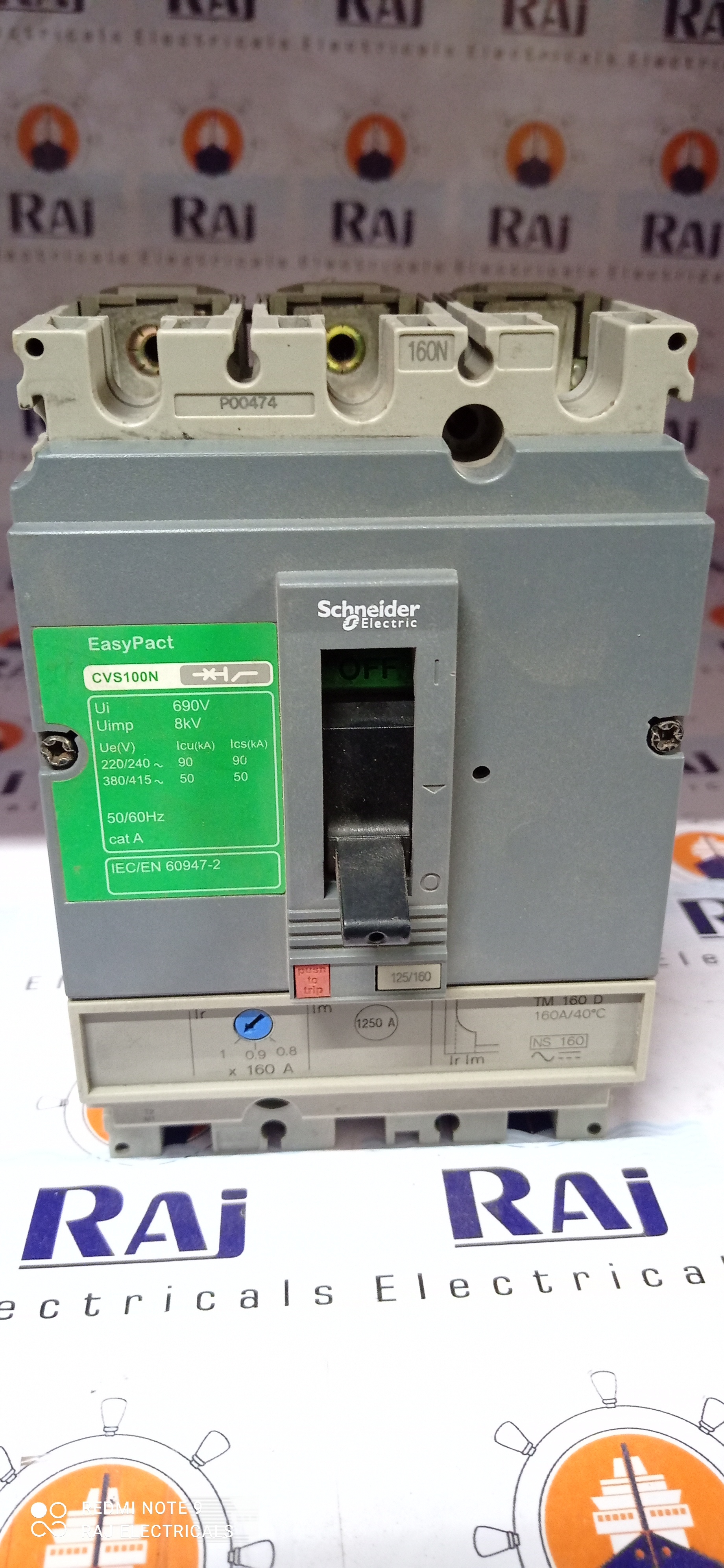 Schneider (Cvs 100n) 160a 3p Mccb