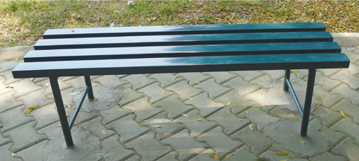 Ms Park Bench - Metal Strip 3 Seater | Standard Functionality, Durable Ms Tube Material