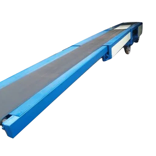 Telescopic Conveyor - Mild Steel-Rubber, 50-100 Kilograms Load Capacity, Blue-Black Color | Easy Installation, Corrosion Resistant, High Strength, Long Life
