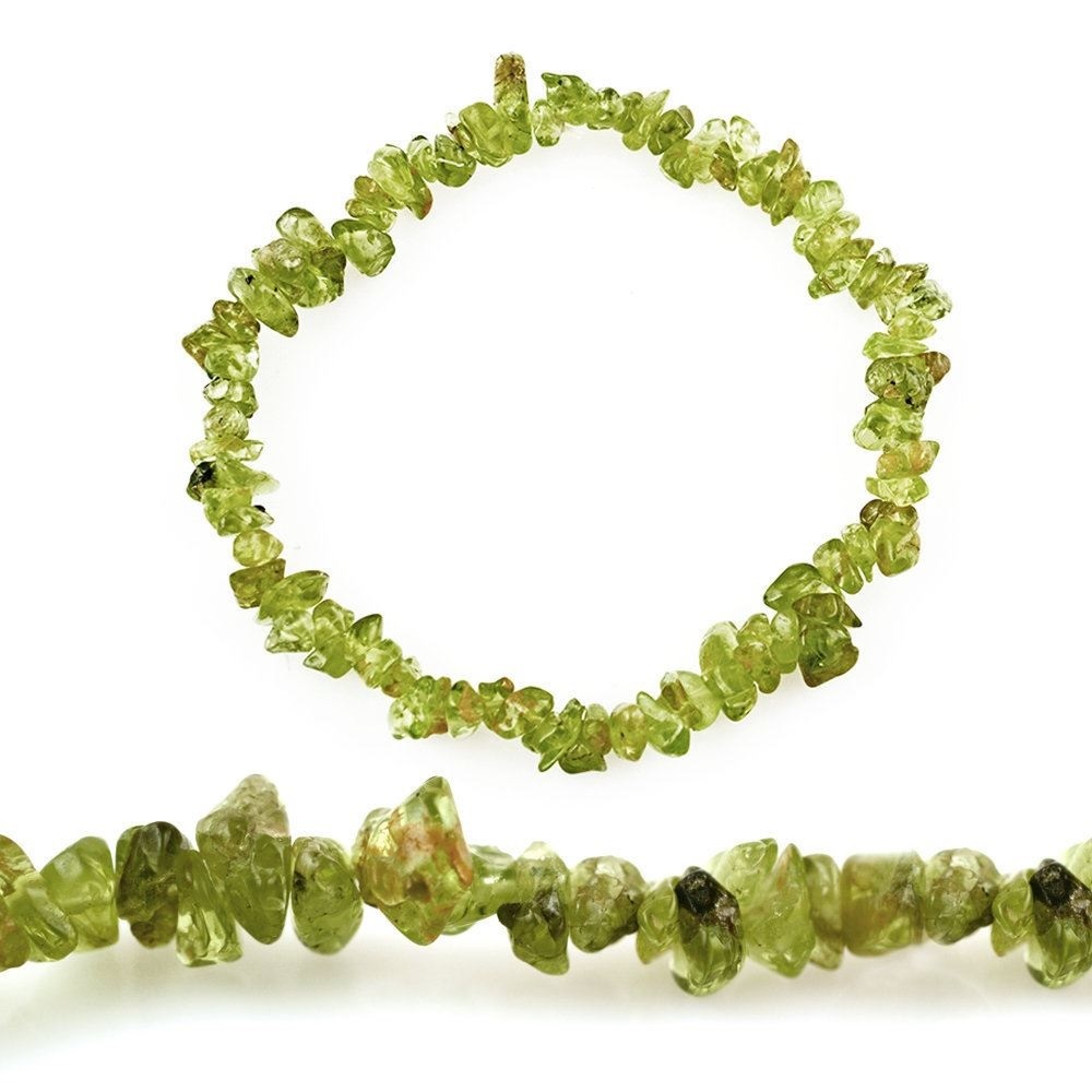 Peridot Chips Bracelet - Round Shaped Green Stones | Handmade, Ideal For Love And Friendship Gifting