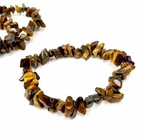 Tiger Eye Chips Bracelet - Brownish-black Stone, Adjustable Fit | Perfect For Love, Gift, And Friendship Occasions