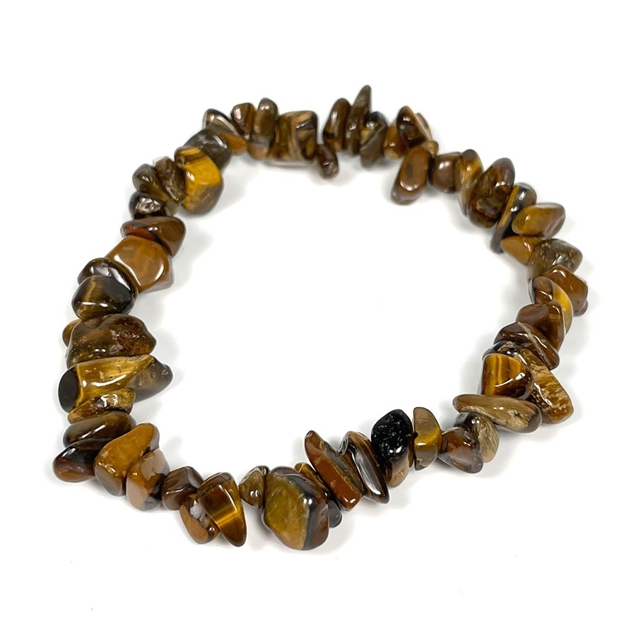 Tiger Eye Chips Bracelet - Brownish-black Stone, Adjustable Fit | Perfect For Love, Gift, And Friendship Occasions