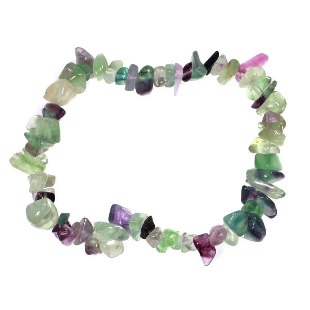 Fluorite Chips Bracelet - Color: Green