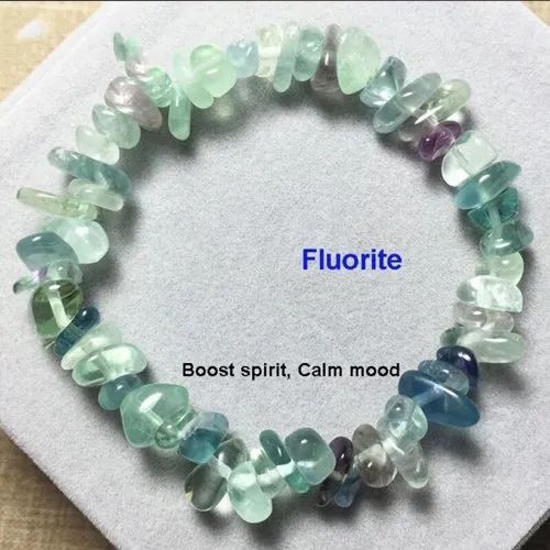 Fluorite Chips Bracelet - Color: Green