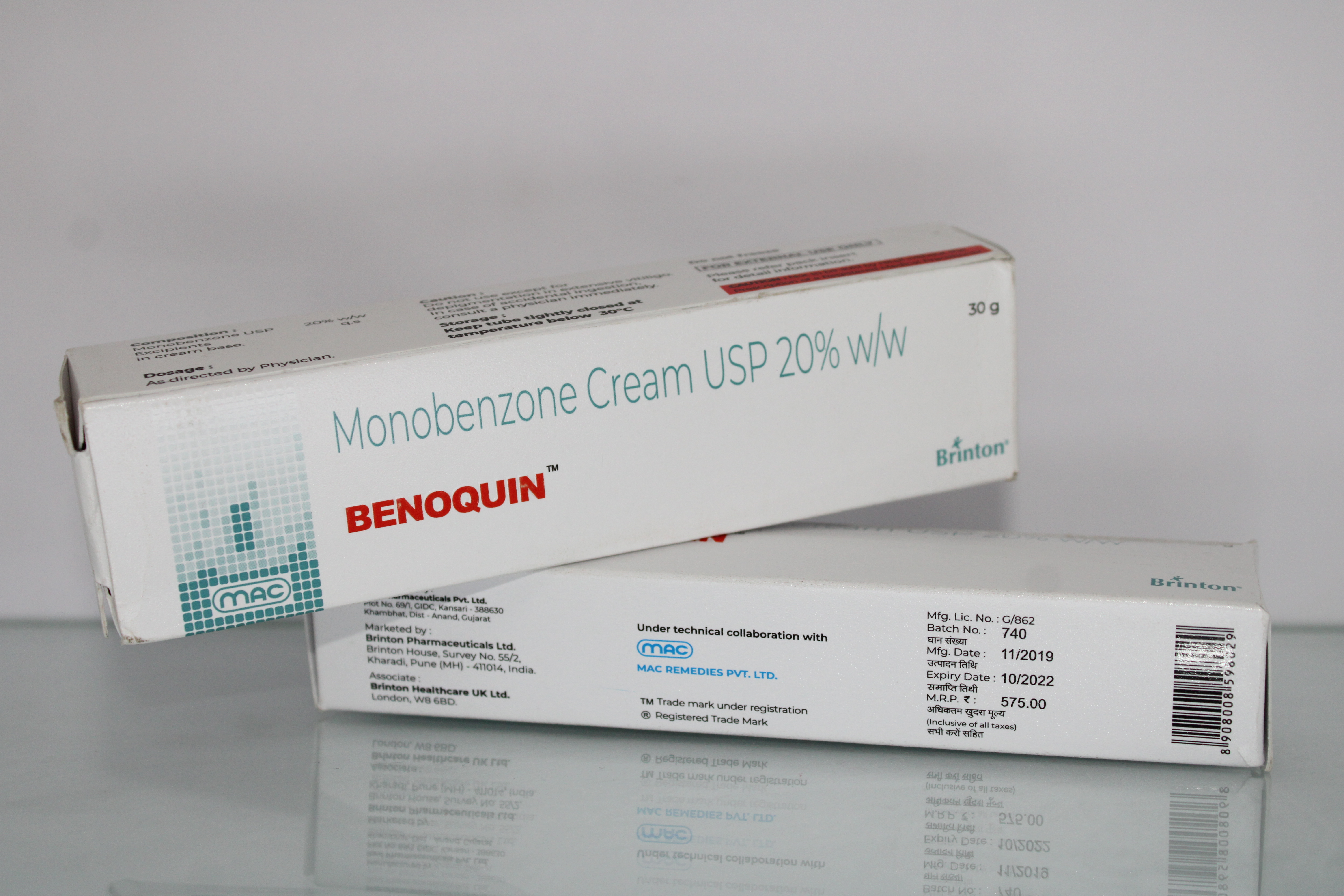 Benoquin 20% Monobenzone Cream Application: Bacteria