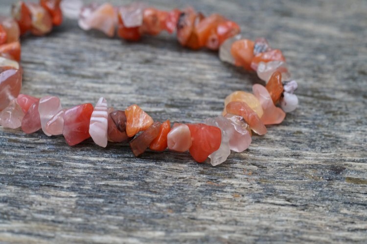 Orange Moonstone Chips Bracelet - Chips Material, Adjustable Size, Round-shaped, Orange Color | Perfect For Love, Friendship, And Gift-giving Occasions