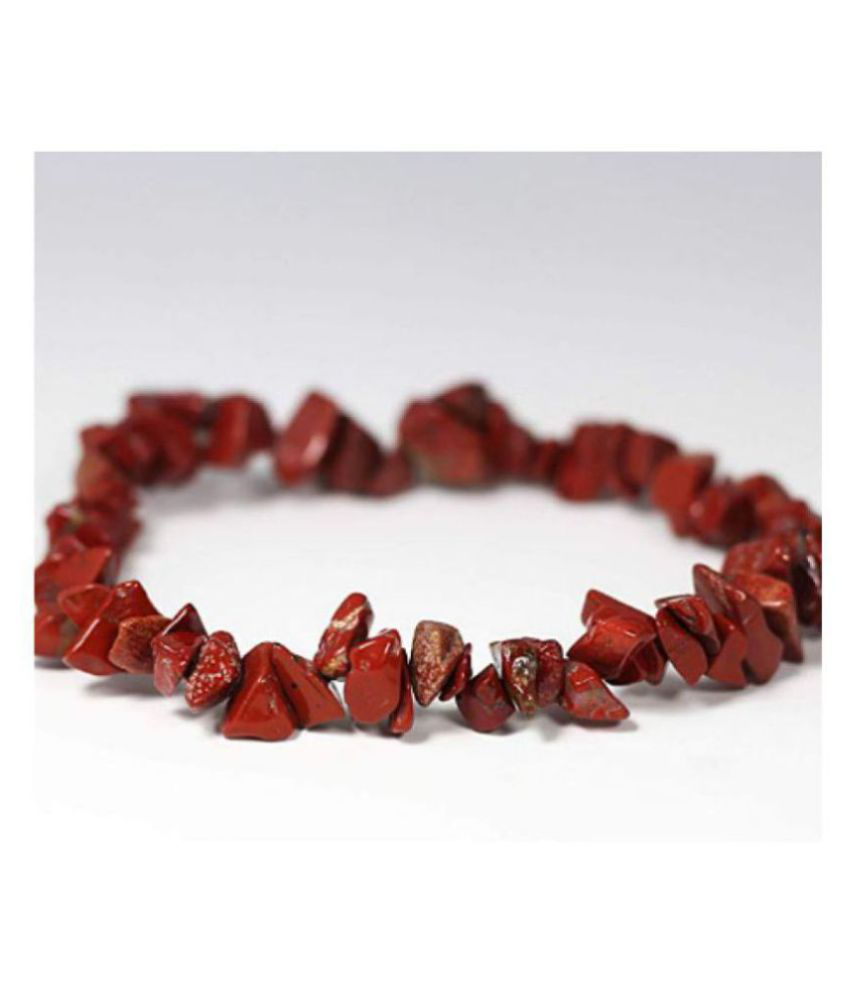 Red Jasper Chips Bracelet - Round-shaped Natural Stone Chips , Perfect For Love, Friendship, And Gift Giving