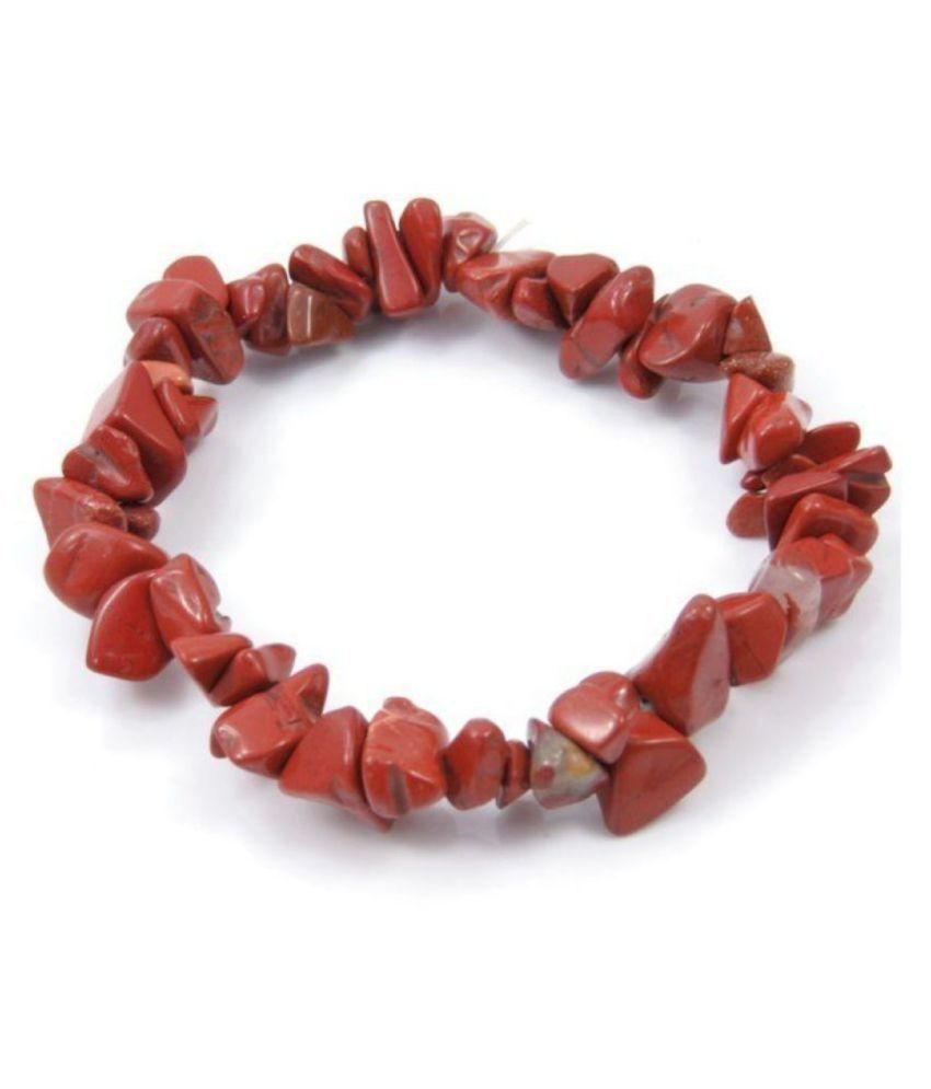 Red Jasper Chips Bracelet - Round-shaped Natural Stone Chips , Perfect For Love, Friendship, And Gift Giving