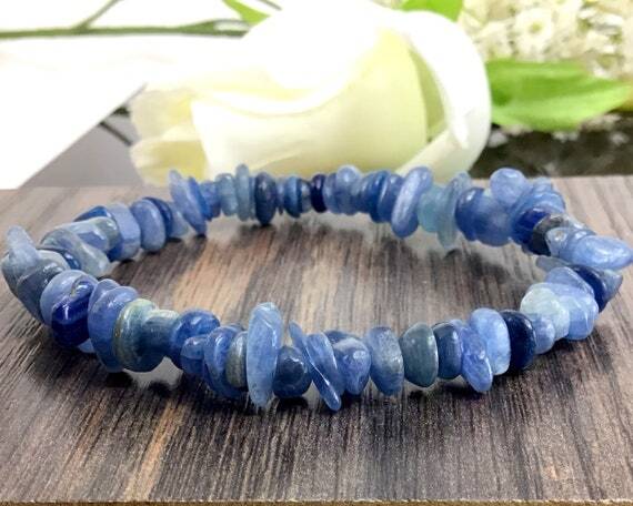 Kyanite Chips Bracelet - Kyanite Material, Adjustable Size, Blue Color | Perfect For Love, Friendship, And Gift-giving Occasions