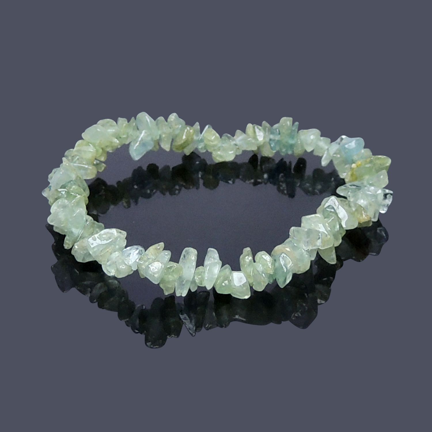 Blue Aquamarine Chips Bracelet - Natural Gemstone, Round Shape, Beautiful Blue Color | Perfect For Love, Friendship, And Gifting Occasions