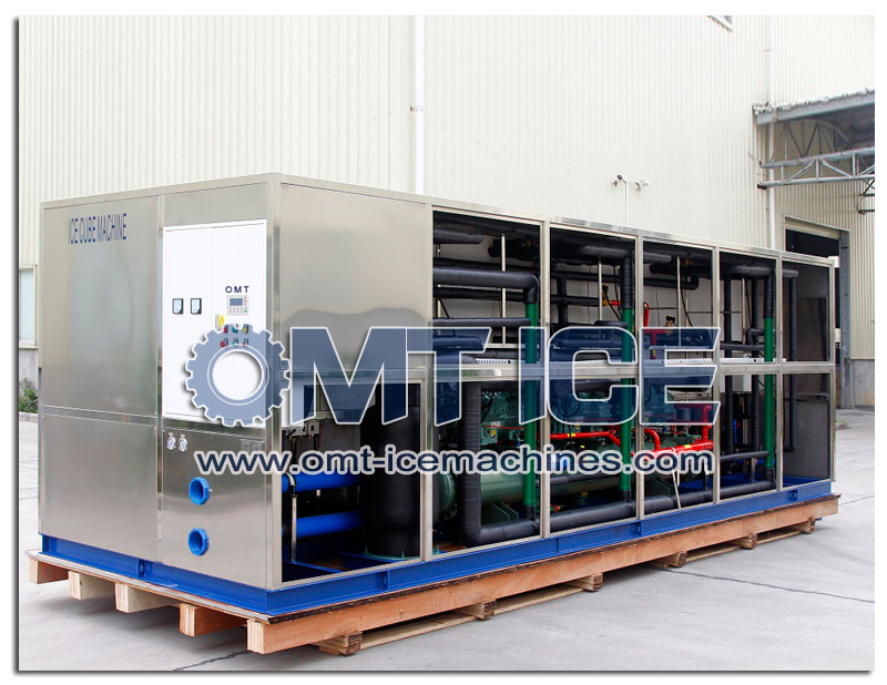 20ton/24hrs Industrial Cube Ice Machine Edible Square Cube Ice Maker Capacity: 20 Ton/day