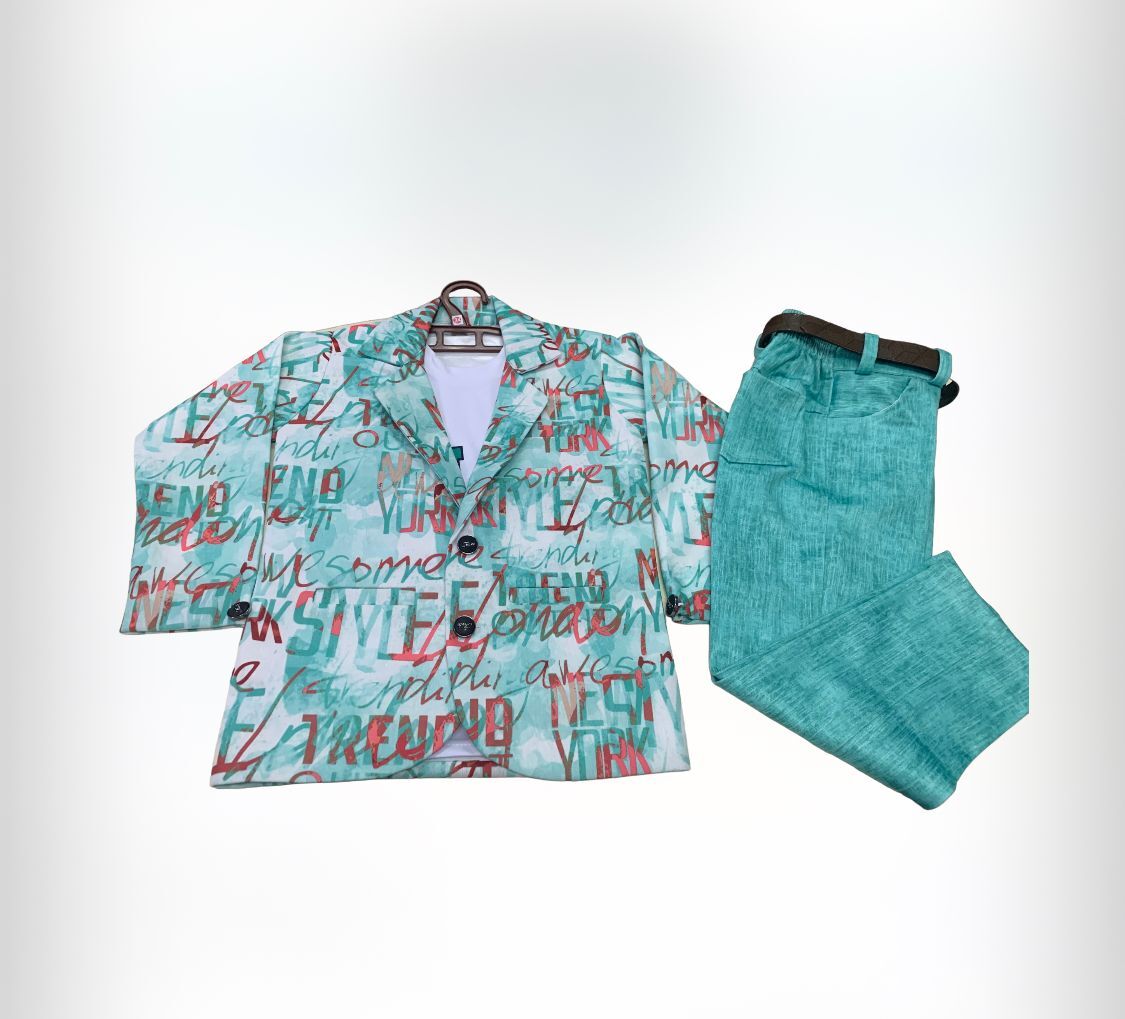 Digital Print 3 Piece Suit