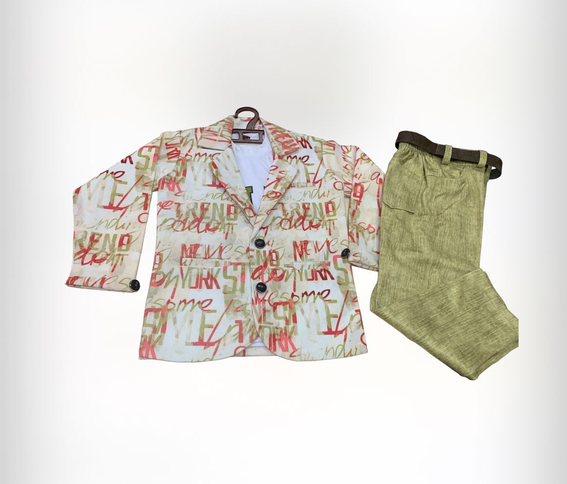 Digital Print 3 Piece Suit