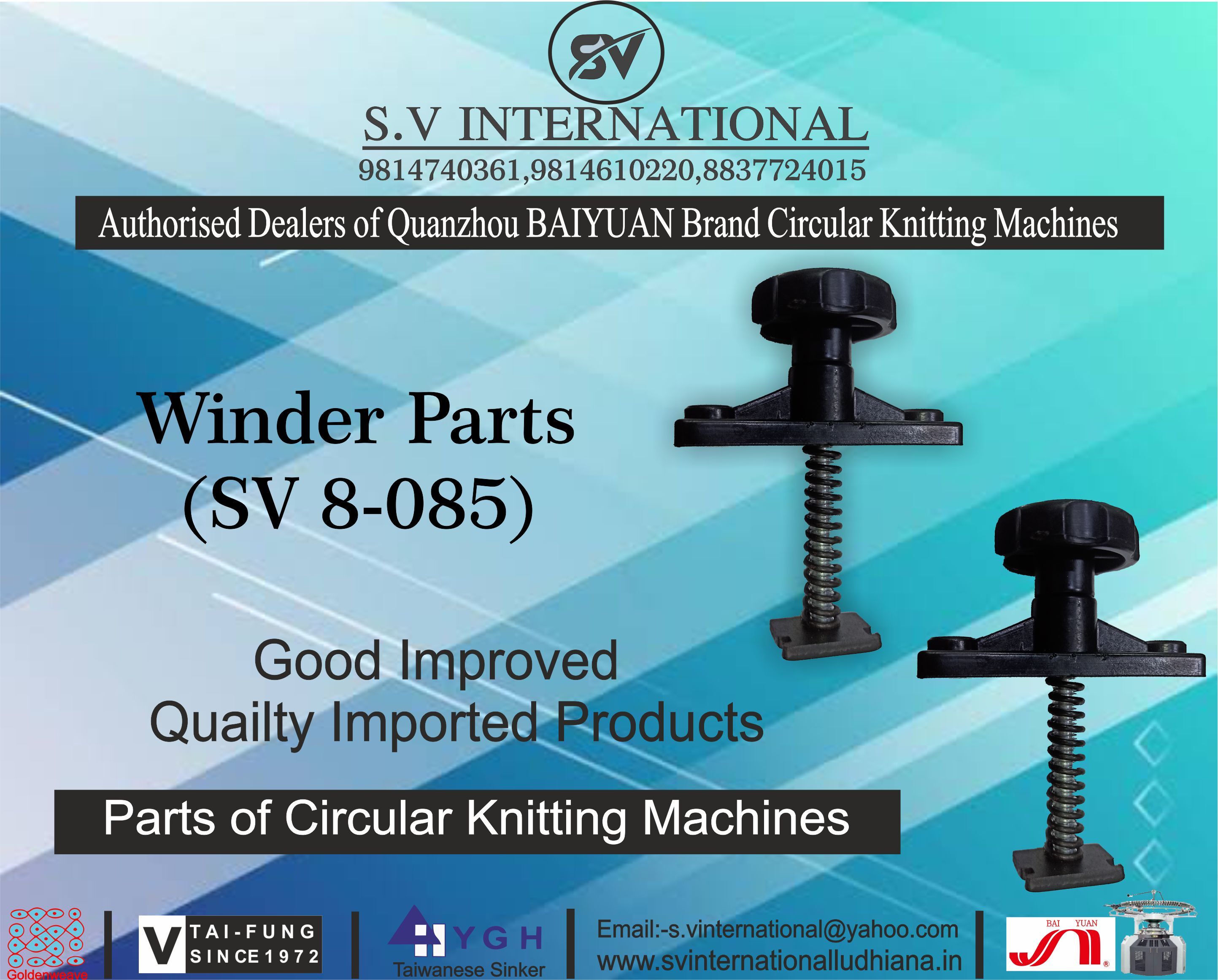 Winder Part (Sv 8-085) - Metal And Plastic, 50x30x20 Mm, Black | Durable Design, Easy Installation, Reliable Operation, Smooth Winding