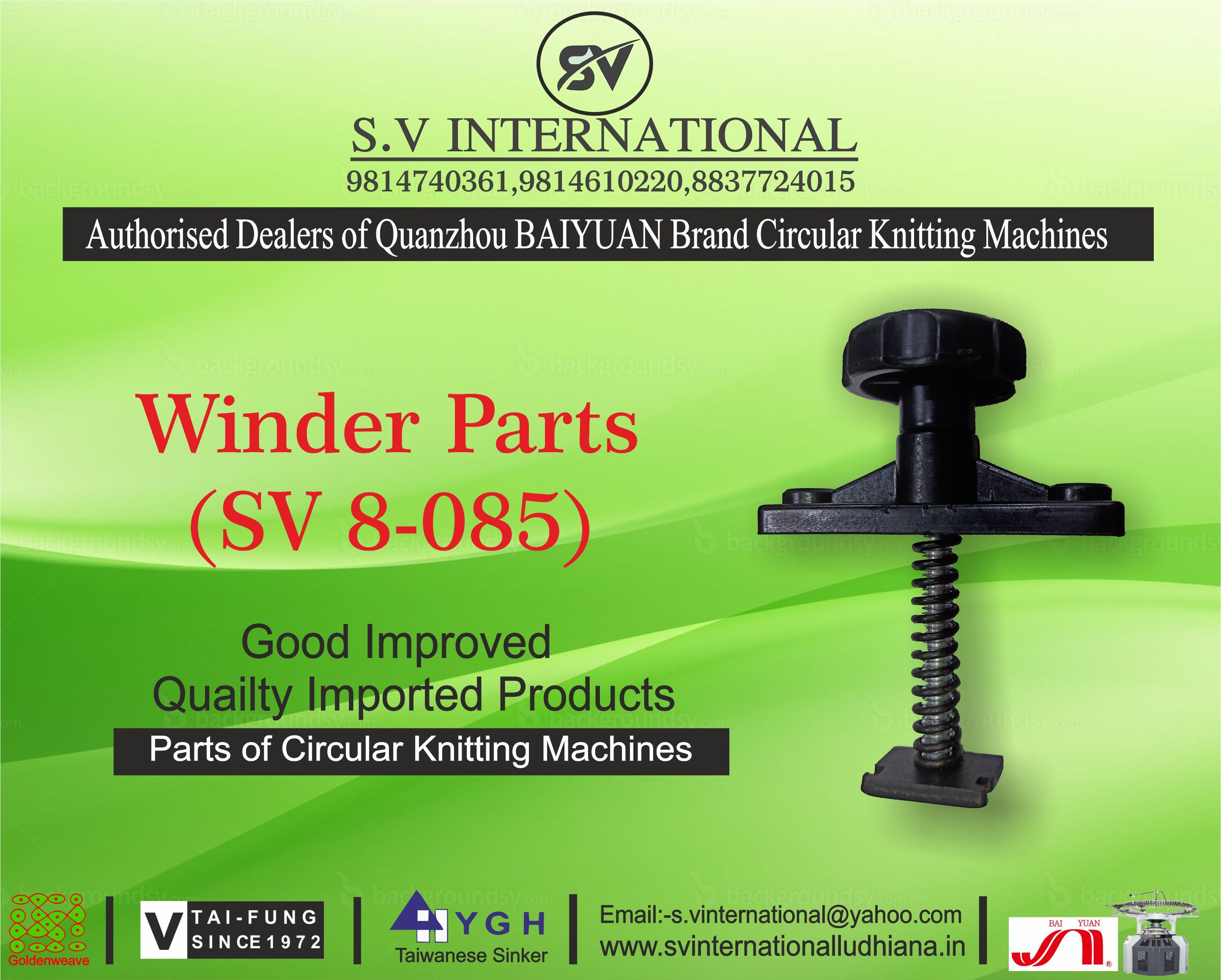 Winder Part (Sv 8-085) - Metal And Plastic, 50x30x20 Mm, Black | Durable Design, Easy Installation, Reliable Operation, Smooth Winding