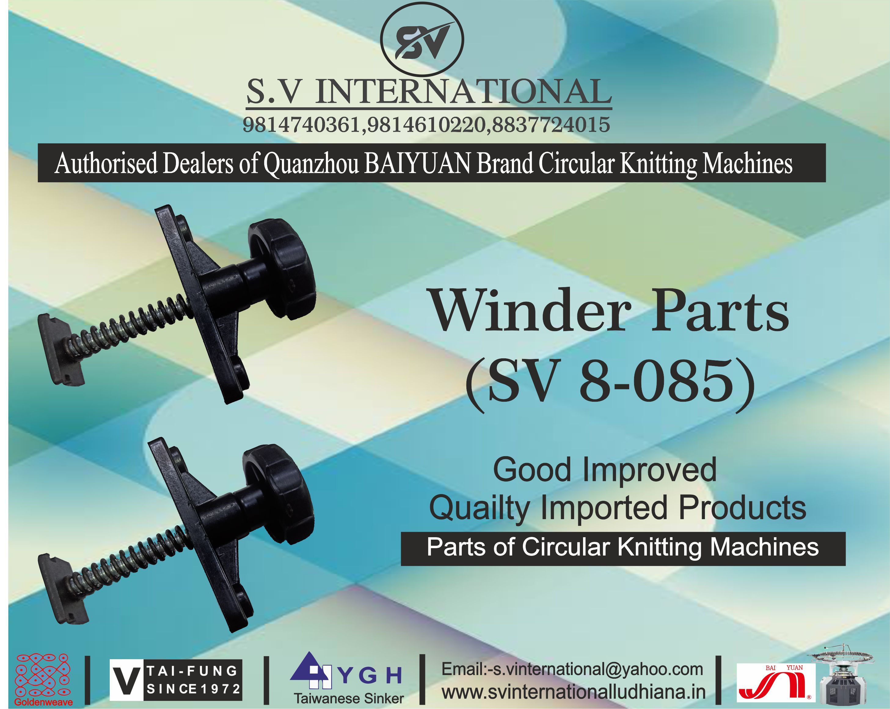 Winder Part (Sv 8-085) - Metal And Plastic, 50x30x20 Mm, Black | Durable Design, Easy Installation, Reliable Operation, Smooth Winding