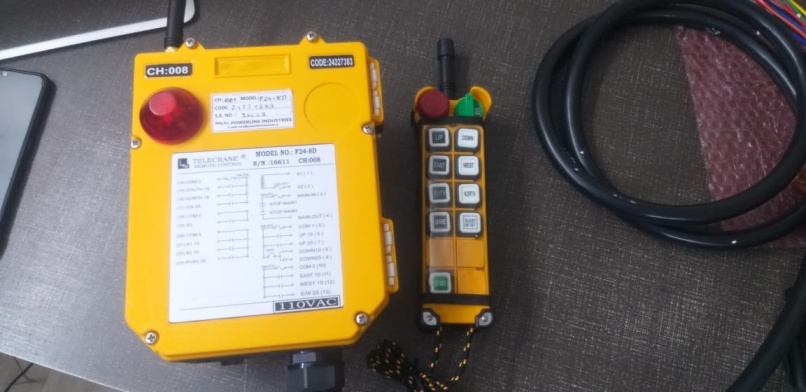 Yellow Telecrane F24-8d Radio Remote Control For Eot Crane