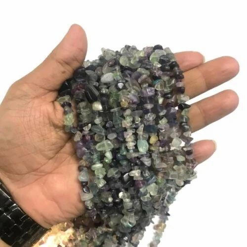 Botswana Agate Stone Chips Strand - Multi-color Round Beads | Ideal For Creative Jewelry Making