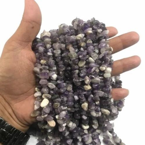 Botswana Agate Stone Chips Strand - Multi-color Round Beads | Ideal For Creative Jewelry Making