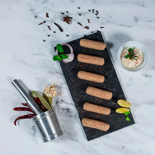 Veg Seekh Kebab - 200g, Spicy Taste With Textured Soya, Potatoes, And Peas, Customizable Packaging