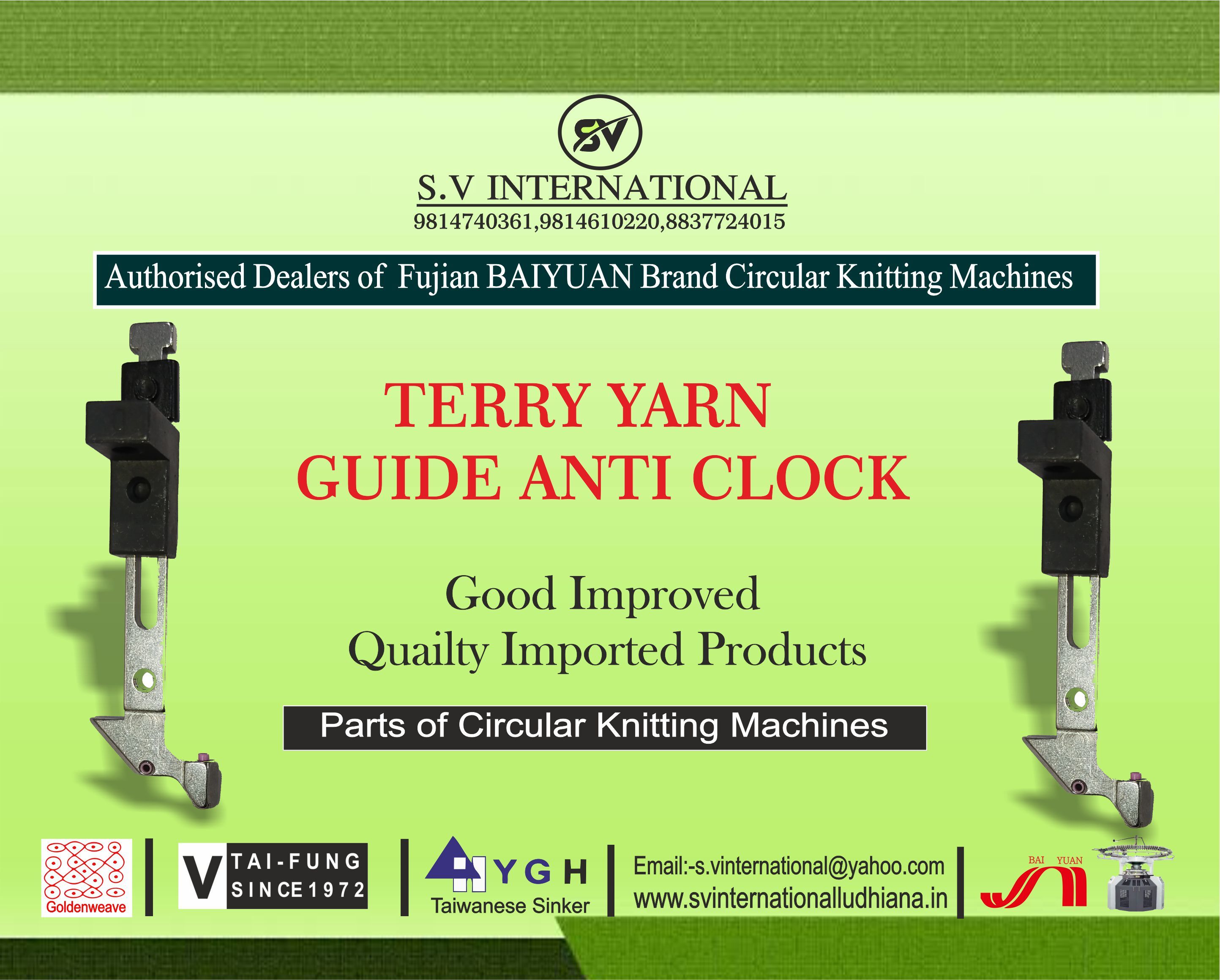 Terry Yarn Guide Anti Clock - Metal & Plastic, 10x5x2 Cm, Black & Silver | Durable Design, Easy Installation, Precise Yarn Control, 1-year Warranty