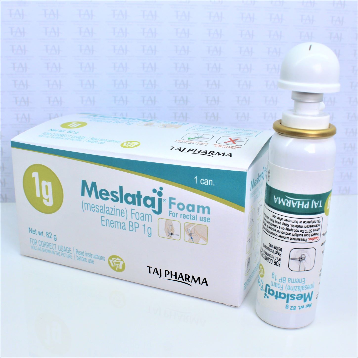Mesalazine Foam Enema Bp 1gm - Rectal Foam, Anti-inflammatory, 100% Assay, Used For Ulcerative Colitis & Proctitis, Store Below 25a C