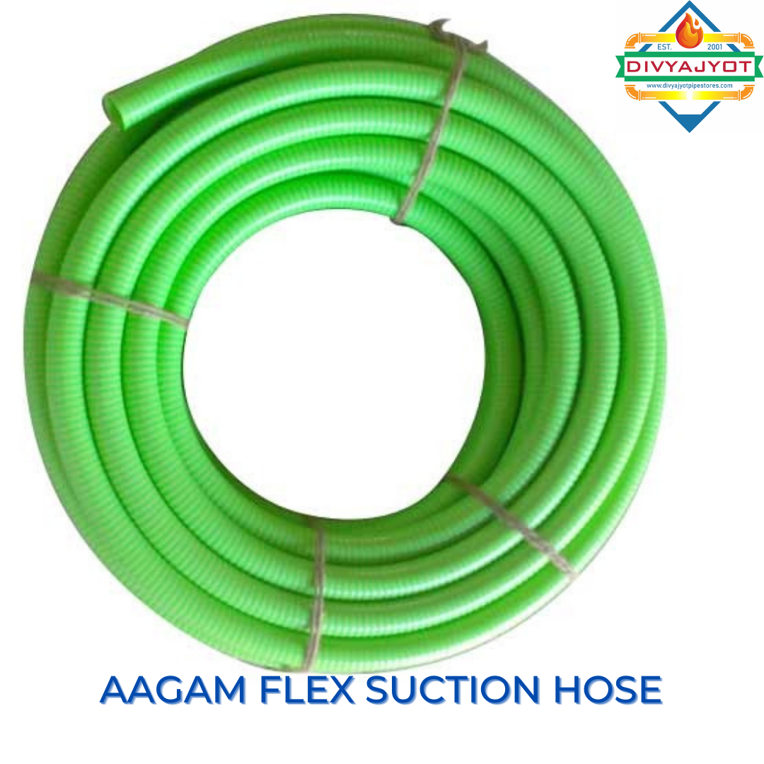 Anchor Pvc Suction Hose Pipe - Rigid Pvc Spiral Reinforcement, 30m Length, 20mm To 150mm Size, Green, Water Discharge Usage, High Impact And Kinking Resistance