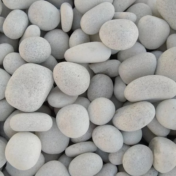 White Marble Tumbled Pebble Stones - Sizes 20-50mm, 50-100mm | Natural Stone, Smooth Surface, Ready For Landscaping Applications