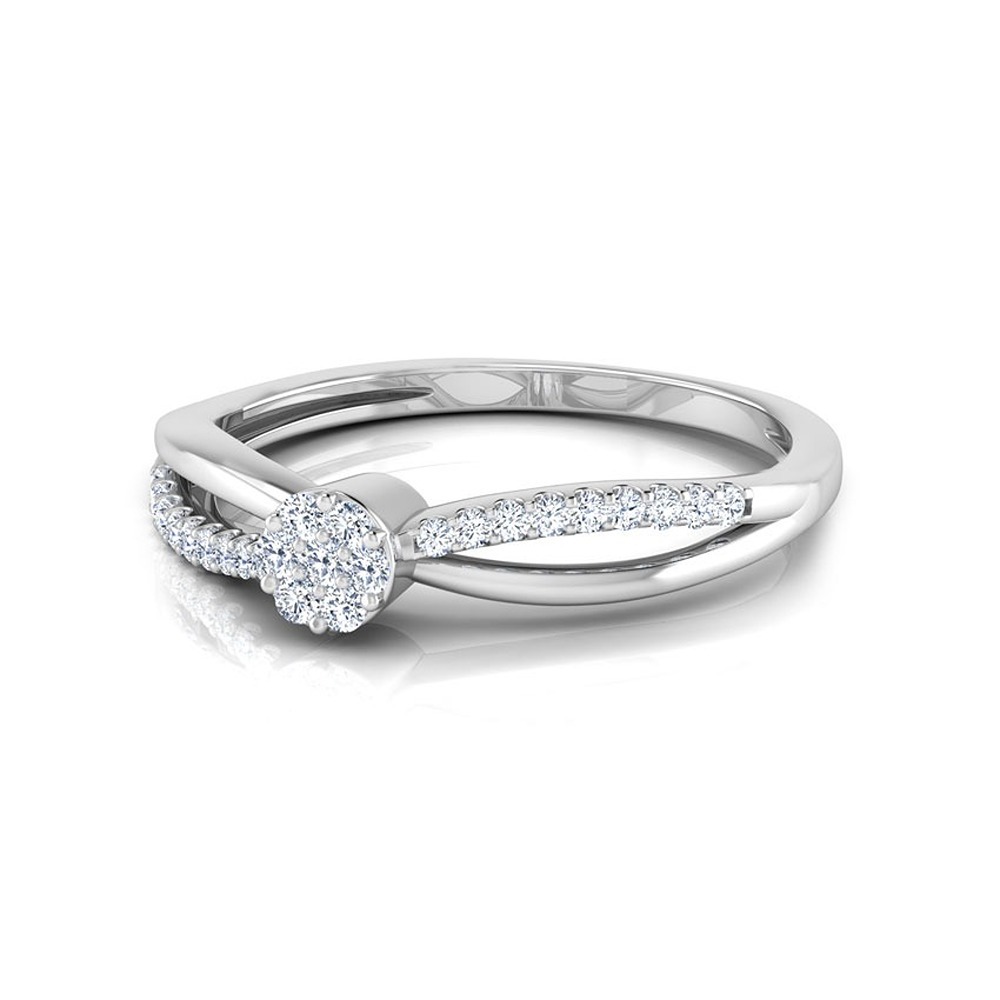 Lab Grown Diamond Ring - 1 Ct Round Brilliant Cut In 14k White Gold, Vs2 Clarity, Excellent Cut, Customizable Options Available