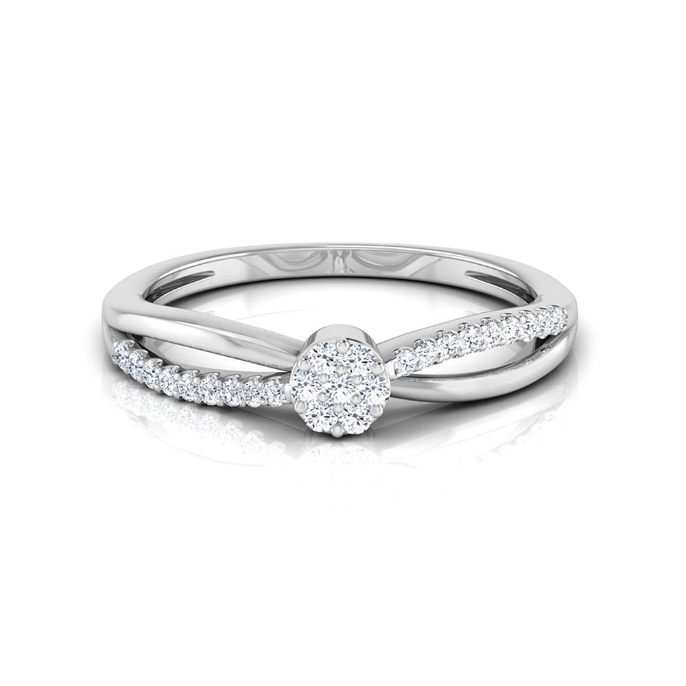 Lab Grown Diamond Ring - 1 Ct Round Brilliant Cut In 14k White Gold, Vs2 Clarity, Excellent Cut, Customizable Options Available